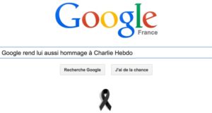 Google rend lui aussi hommage à Charlie Hebdo