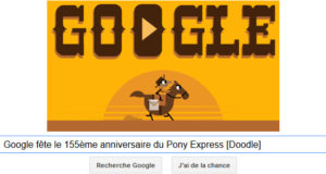 Google fête le 155ème anniversaire du Pony Express avec un Doodle ludique