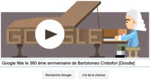 Google fête le 360ème anniversaire de Bartolomeo Cristofori [Doodle]