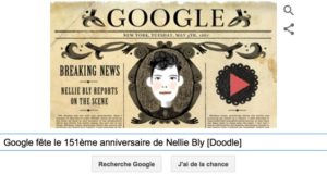 Google fête le 151ème anniversaire de Nellie Bly [Doodle]