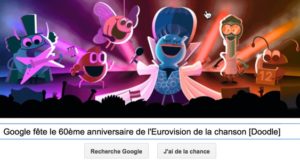 Google fête le 60ème anniversaire du concours de l'Eurovision de la chanson [Doodle]