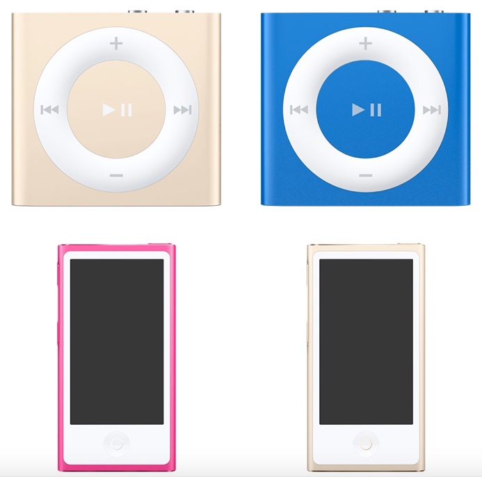 De nouvelles couleurs d'iPod découvertes dans iTunes 12.2