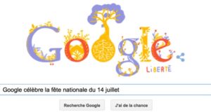 Google célèbre la fête nationale du 14 juillet
