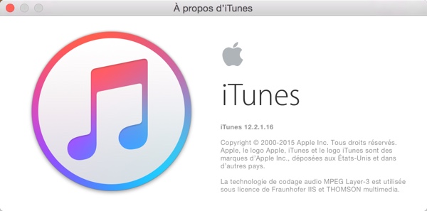 iTunes 12.2.1 est disponible au téléchargement [Liens directs]