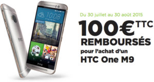 100€ remboursés pour l’achat d’un HTC One M9