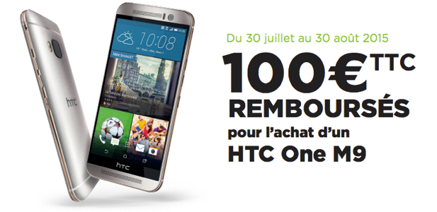 100€ remboursés pour l’achat d’un HTC One M9