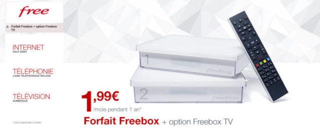 #Free brade son forfait Freebox avec option TV à 1,99€/mois pendant 1 an sur Vente-privee.com
