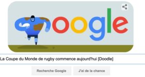 Google nous rappelle que la Coupe du Monde de rugby commence aujourd'hui [Doodle]
