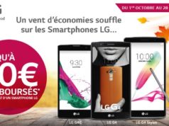 Le plein de promotions chez LG jusqu'à fin novembre 2015