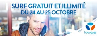 #4GBouygues – Un weekend de surf gratuit et illimité en 4G les 24 et 25 octobre 2015