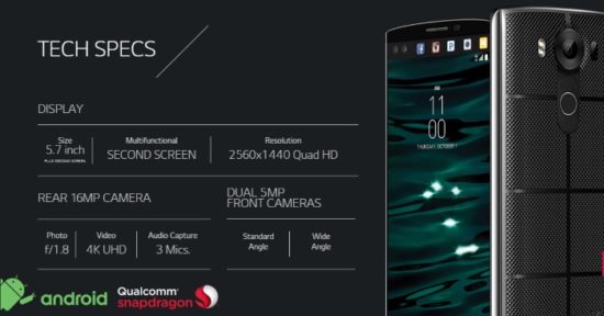 Le LG V10 sera finalement commercialisé en Europe