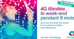 #4GBouygues - Tous les weekends seront en surf gratuit et illimité en 4G pendant les 6 premiers mois de 2016 !