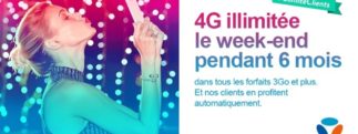 #4GBouygues - Tous les weekends seront en surf gratuit et illimité en 4G pendant les 6 premiers mois de 2016 !