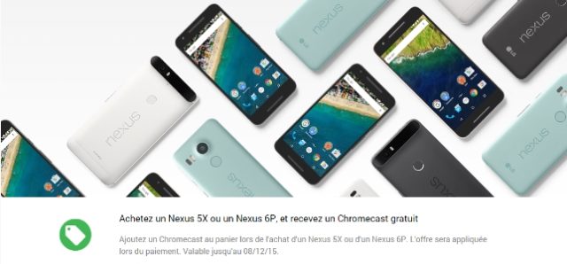 Le Nexus 5X est disponible en France et une clé Chromecast est offerte pour toute commande