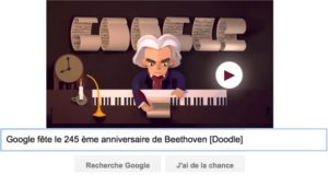 Google fête le 245ème anniversaire de Beethoven [#Doodle]
