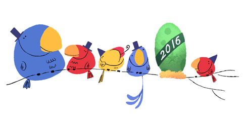 Google vous souhaite une Bonne Année 2016 ! [#Doodle]