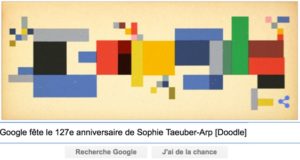 Google fête le 127e anniversaire de Sophie Taeuber-Arp [Doodle]