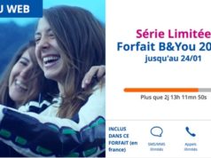 Bouygues Telecom propose un forfait B&YOU illimité et 20 Go de data à 9,99€ pendant 1 an