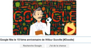 Google fête le 151ème anniversaire de Wilbur Scoville [#Doodle]