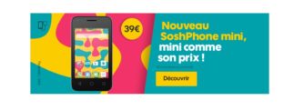 Sosh commercialise un Soshphone Mini à prix très réduit (39€)