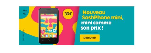 Sosh commercialise un Soshphone Mini à prix très réduit (39€)