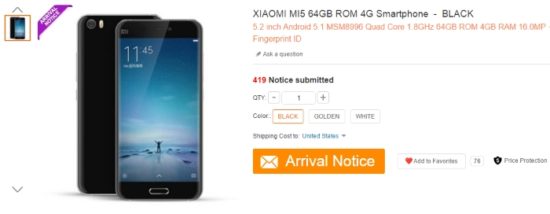 Le Xiaomi Mi5 pointe le bout de son nez