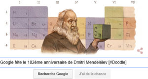 Google fête le 182ème anniversaire de Dmitri Mendeléiev [#Doodle]