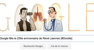 Google fête le 235e anniversaire de René Laennec [#Doodle]