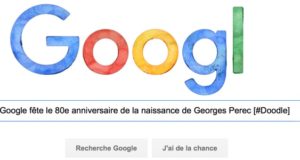 Google fête le 80e anniversaire de Georges Perec [#Doodle]