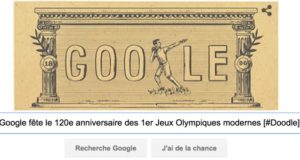 Google fête le 120ème anniversaire des 1er Jeux Olympiques modernes [#Doodle]