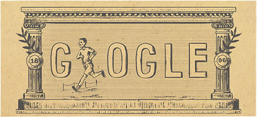Google fête le 120ème anniversaire des 1er Jeux Olympiques modernes [#Doodle]