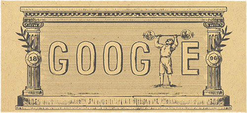 Google fête le 120ème anniversaire des 1er Jeux Olympiques modernes [#Doodle]