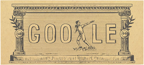Google fête le 120ème anniversaire des 1er Jeux Olympiques modernes [#Doodle]