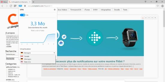 Le navigateur Opera se dote d'un VPN gratuit et illimité
