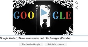 Google fête le 117ème anniversaire de Lotte Reiniger [#Doodle]