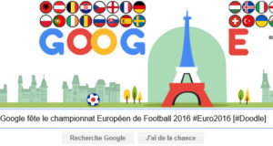 Google fête le championnat Européen de Football 2016 #Euro2016 [#Doodle]