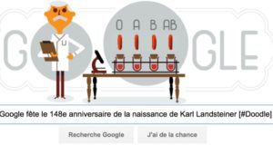 Google fête le 148e anniversaire de la naissance de Karl Landsteiner [#Doodle]