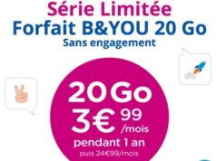 Bouygues Télécom brade son forfait 20 Go à 3,99€/mois