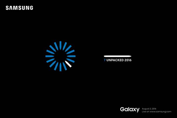 Samsung Galaxy Note 7 : presentation le 2 août et premières images