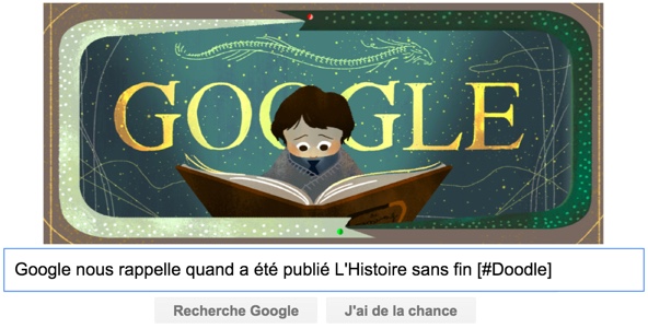Google nous rappelle quand a été publié L'Histoire sans fin [#Doodle]