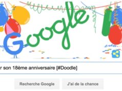 Google fête son 18ème anniversaire [#Doodle]