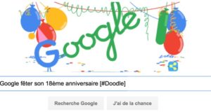 Google fête son 18ème anniversaire [#Doodle]