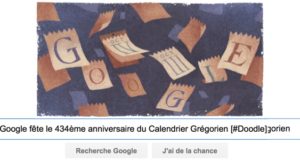 Google fête le 434ème anniversaire du Calendrier Grégorien [#Doodle]