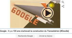 Google : Il y a 100 ans s'achevait la construction du Transsibérien [#Doodle]