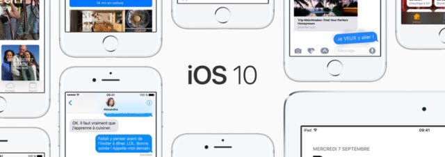 L'iOS 10 est maintenant installé sur plus de 2/3 des appareils Apple