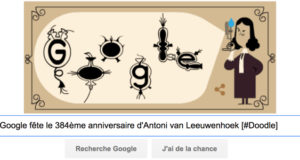Google fête le 384ème anniversaire d'Antoni van Leeuwenhoek [#Doodle]