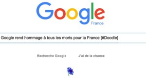 Google rend hommage à tous les morts pour la France [#Doodle]
