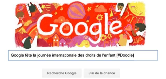 Google fête la journée internationale des droits de l'enfant [#Doodle]