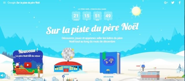 C'est parti pour le Père Noël de Google avec son Santa Tracker !