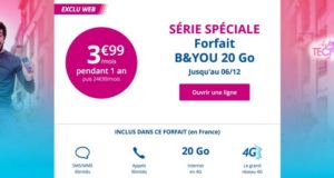 Le forfait B&You de 20Go bradé à 3,99€/mois Le forfait B&You de 20Go bradé à 3,99€/mois